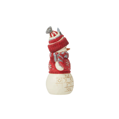 Bundled Up Tight (Nordic Noel Snowman in Cozy Hat and Scarf Figurine) - Heartwood Creek by Jim Shore
