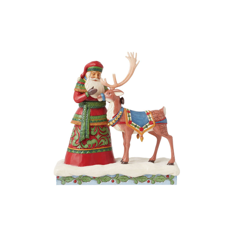 My Deer Helper (Santa with Reindeer Figurine) - Heartwood Creek by Jim Shore