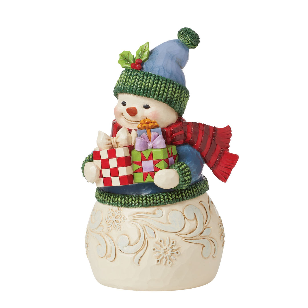 Unwrap the Joy (Snowman with Arms Full of Presents) - Heartwood Creek by Jim Shore