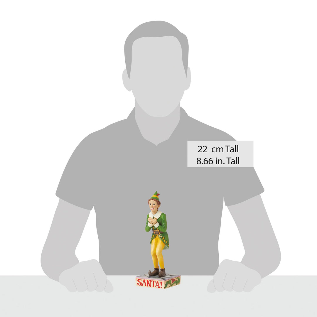 SANTA| I Know Him| (Excited Buddy the Elf Figurine) - Elf by Jim Shore