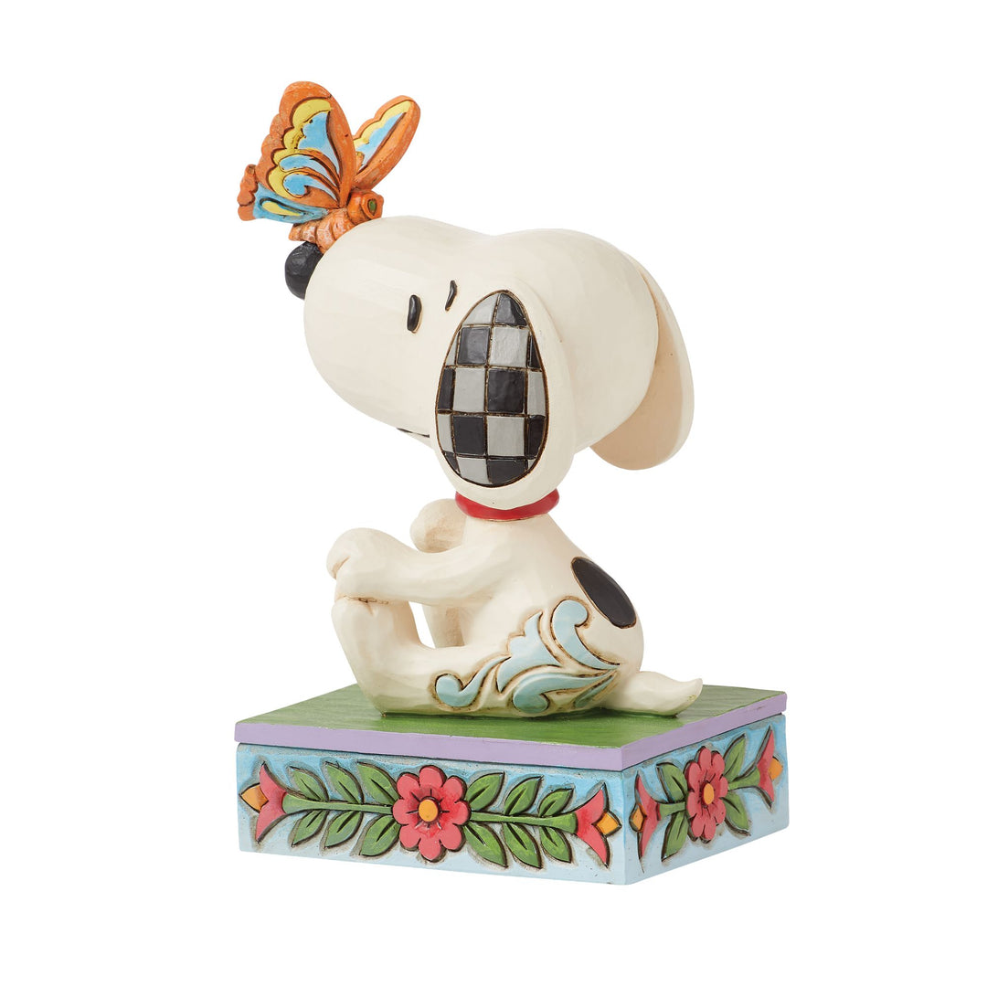 The Perfect Landing (Snoopy with Butterfly on Nose Figurine) - Peanuts by Jim Shore