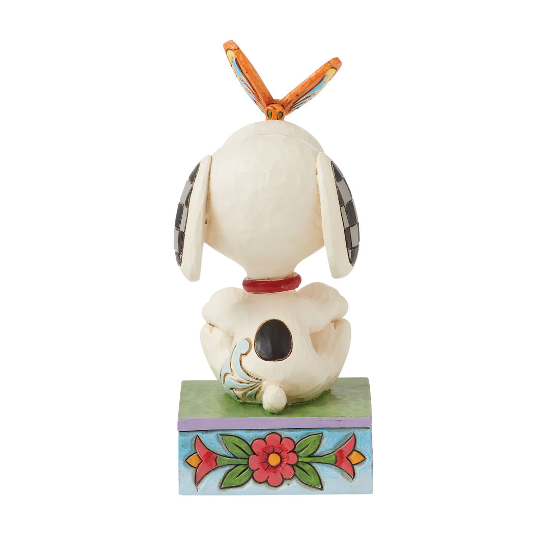 The Perfect Landing (Snoopy with Butterfly on Nose Figurine) - Peanuts by Jim Shore