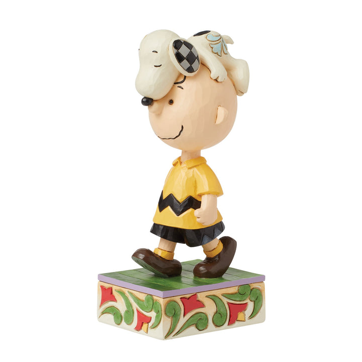 Head Honcho (Snoopy on Charlie Brown's Head Figurine) - Peanuts by Jim Shore Hand-signed
