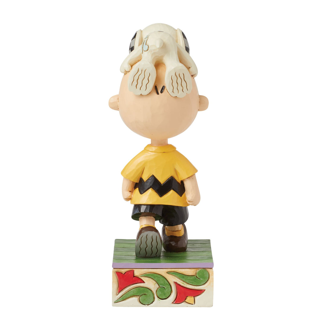 Head Honcho (Snoopy on Charlie Brown's Head Figurine) - Peanuts by Jim Shore Hand-signed