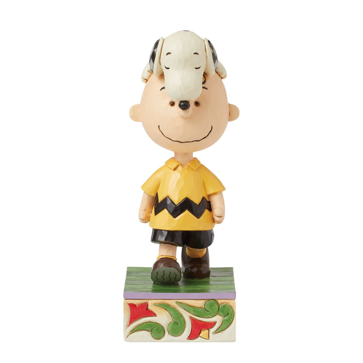 Head Honcho (Snoopy on Charlie Brown's Head Figurine) - Peanuts by Jim Shore Hand-signed