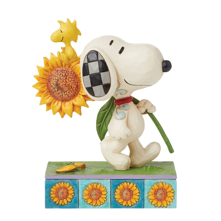 Sunsational Friendship (Snoopy Sunflower Figurine) - Peanuts by Jim Shore