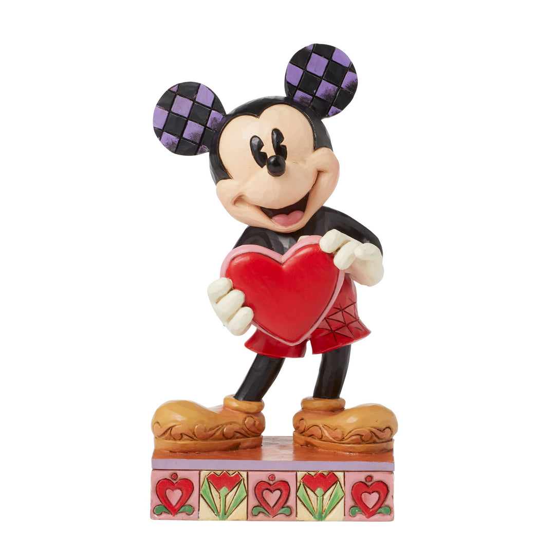 A Love Note (Mickey with Personalised Heart Figurine) - Disney Traditions by JimShore