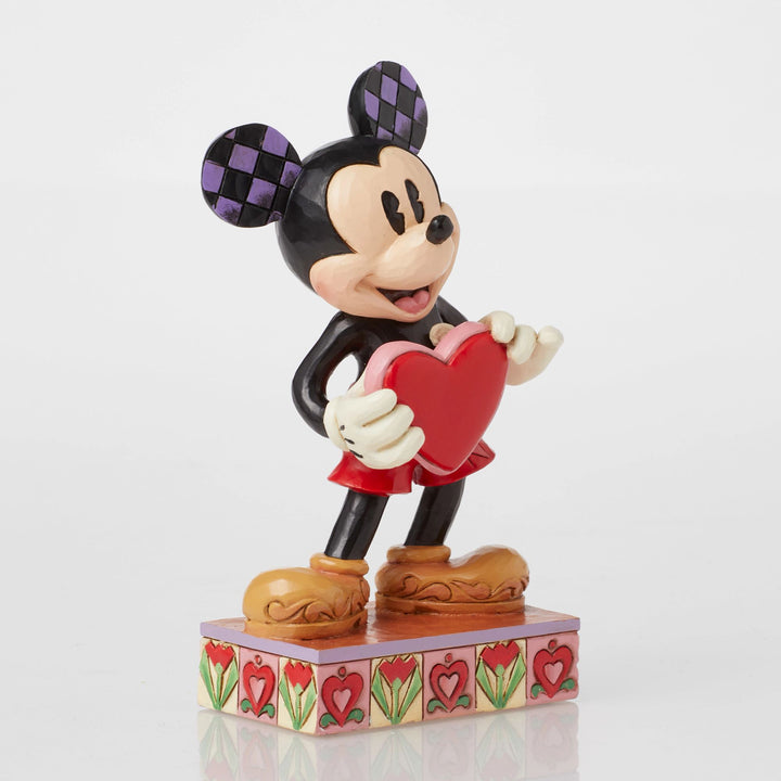 A Love Note (Mickey with Personalised Heart Figurine) - Disney Traditions by JimShore