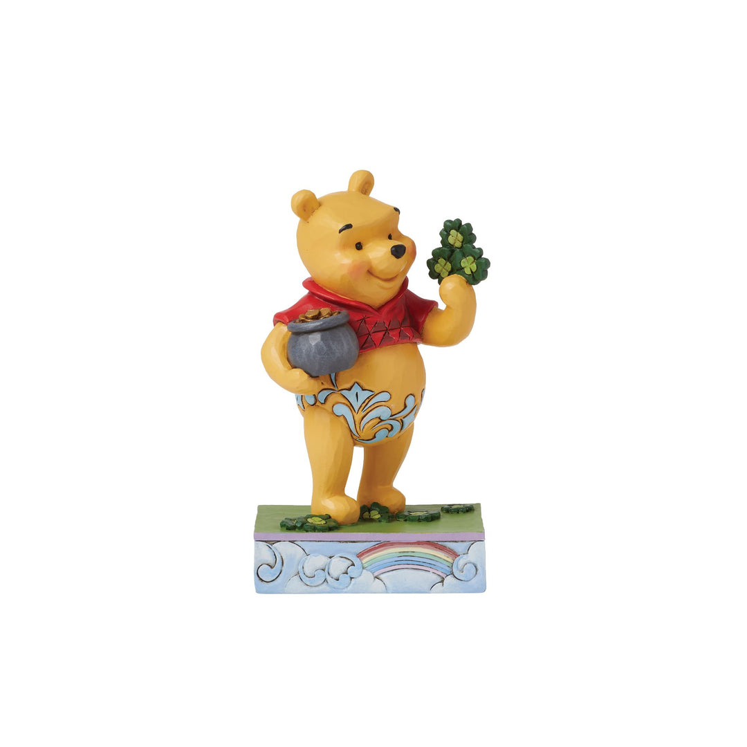 Lucky Ol' Bear (Winnie the Pooh with Clover Figurine) - Disney Traditions by JimShore