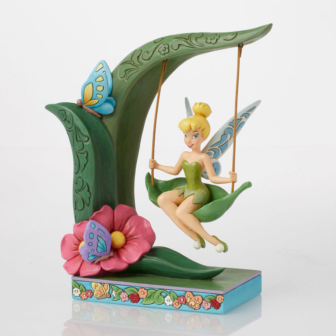 Tinkerbell Spring Time Square Tinker Bell on Swing Figurine -