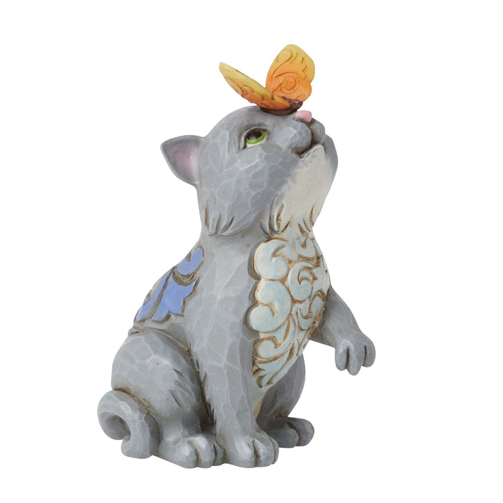 Cat with Butterly on Nose Mini Figurine - Heartwood Creek by Jim Shore