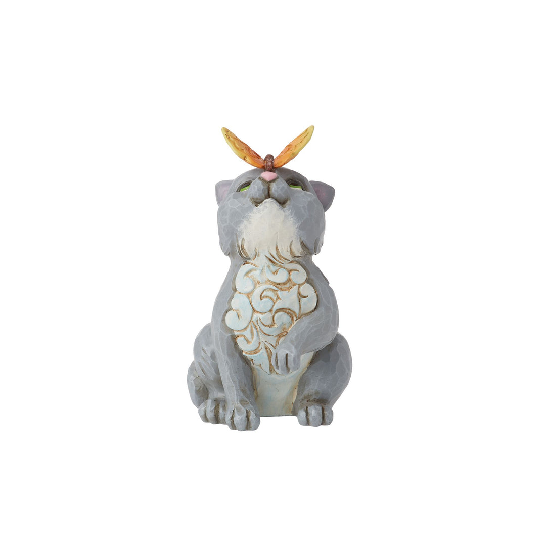 Cat with Butterly on Nose Mini Figurine - Heartwood Creek by Jim Shore