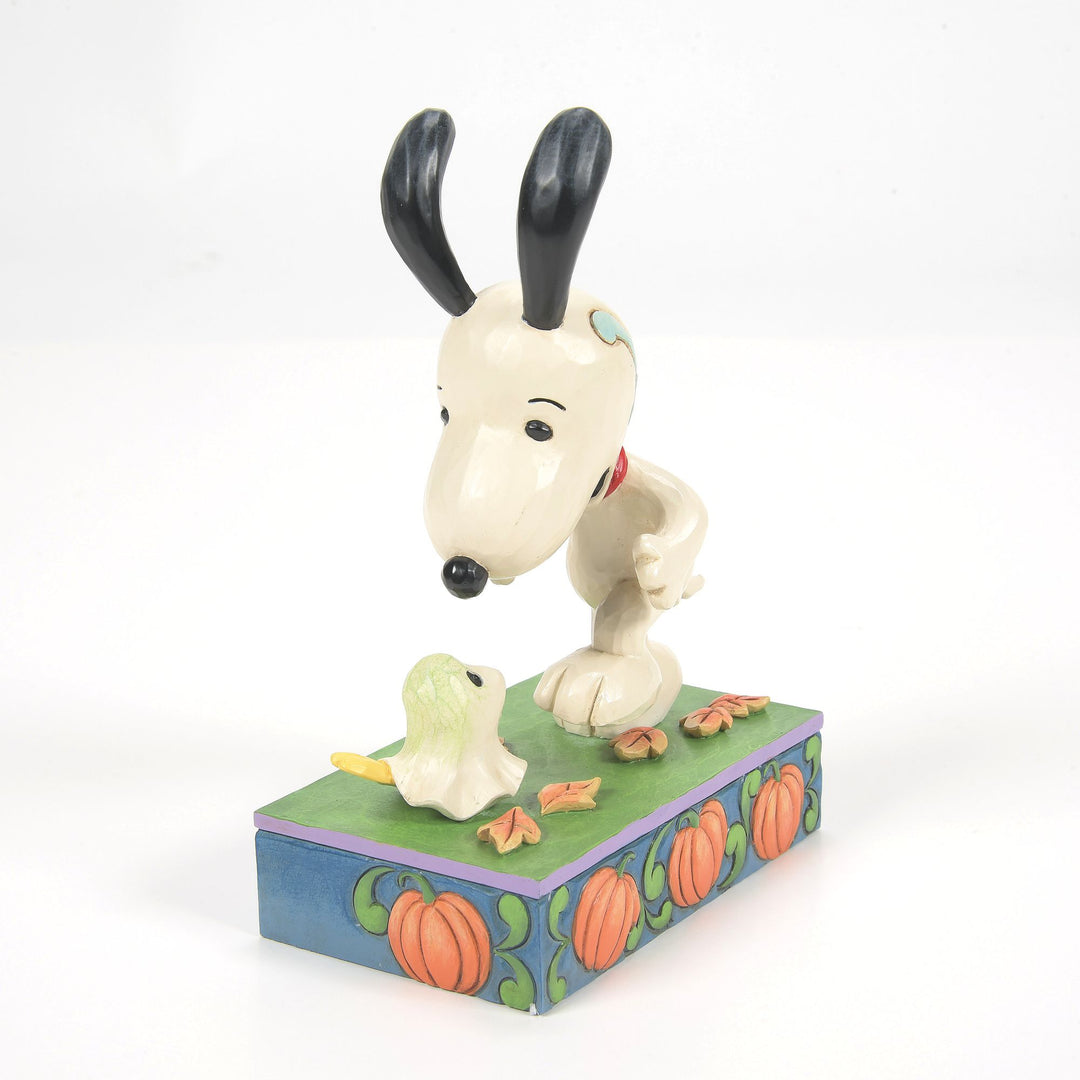 A Spooky Encounter (Woodstock Scaring Snoopy) - Peanuts by Jim Shore Hand-signed