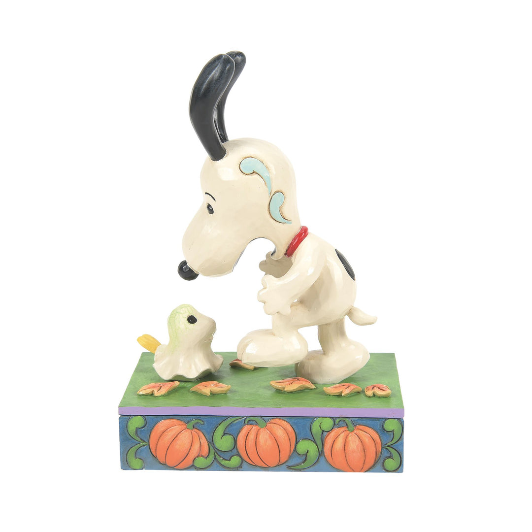 A Spooky Encounter (Woodstock Scaring Snoopy) - Peanuts by Jim Shore Hand-signed
