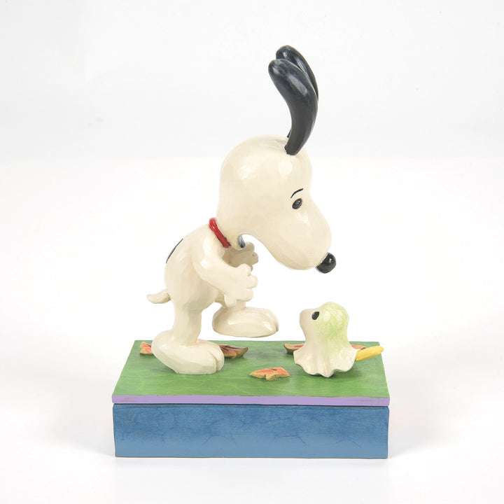 A Spooky Encounter (Woodstock Scaring Snoopy) - Peanuts by Jim Shore Hand-signed