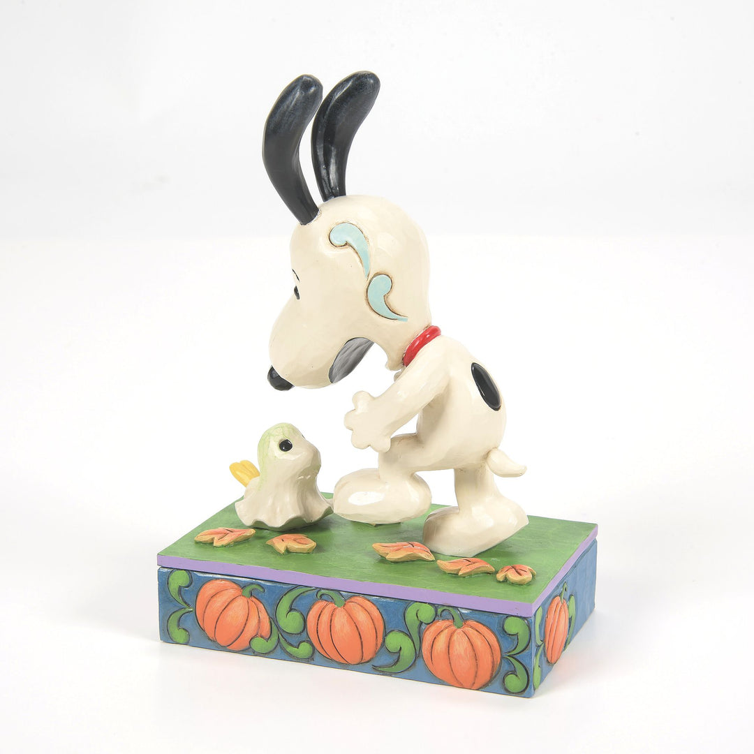 A Spooky Encounter (Woodstock Scaring Snoopy) - Peanuts by Jim Shore Hand-signed