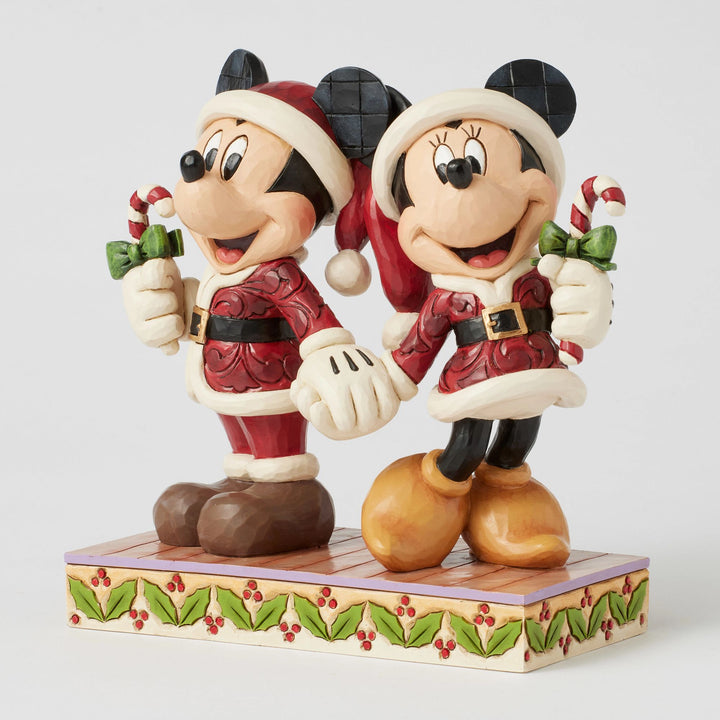 Candy Cane Christmas (Mickey & Minnie with Candy Canes) - Disney Traditions by Jim Shore