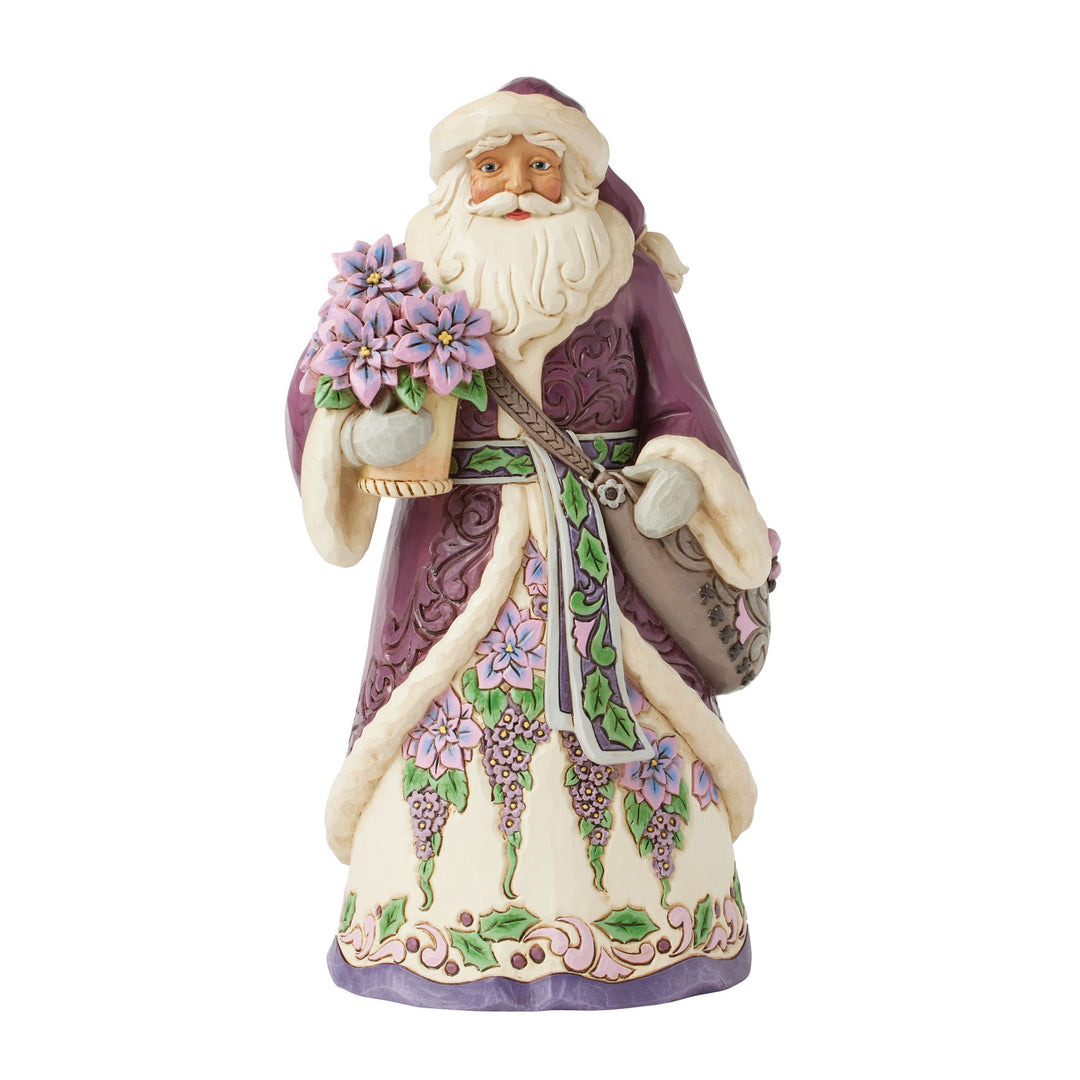 Royal Holiday Cheer (Purple Santa) - Heartwood Creek by Jim Shore