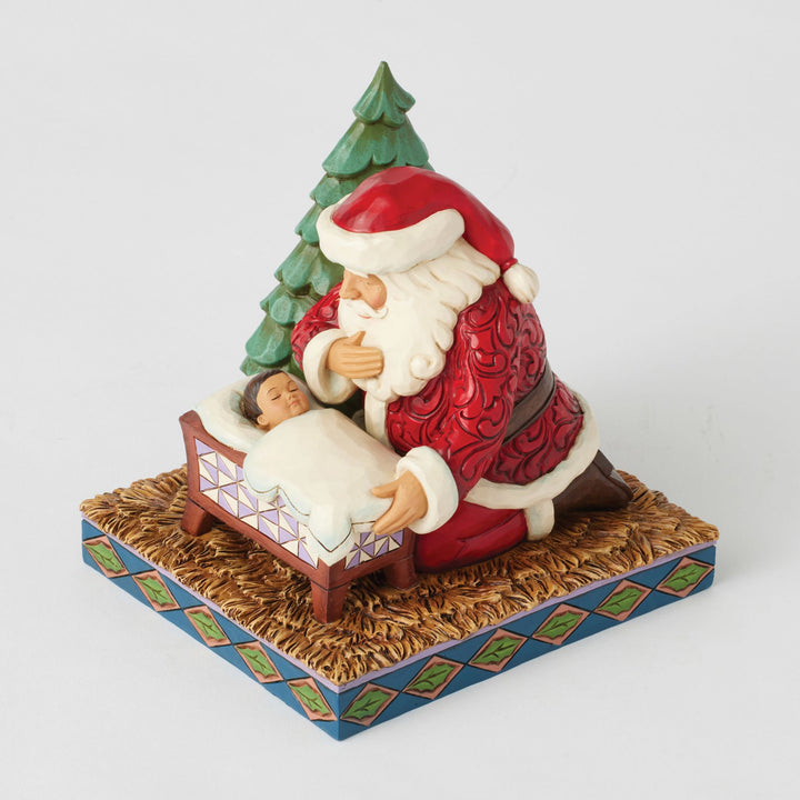 Christmas Miracle (Santa Kneeling Over Baby Jesus)