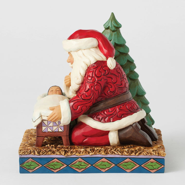 Christmas Miracle (Santa Kneeling Over Baby Jesus)