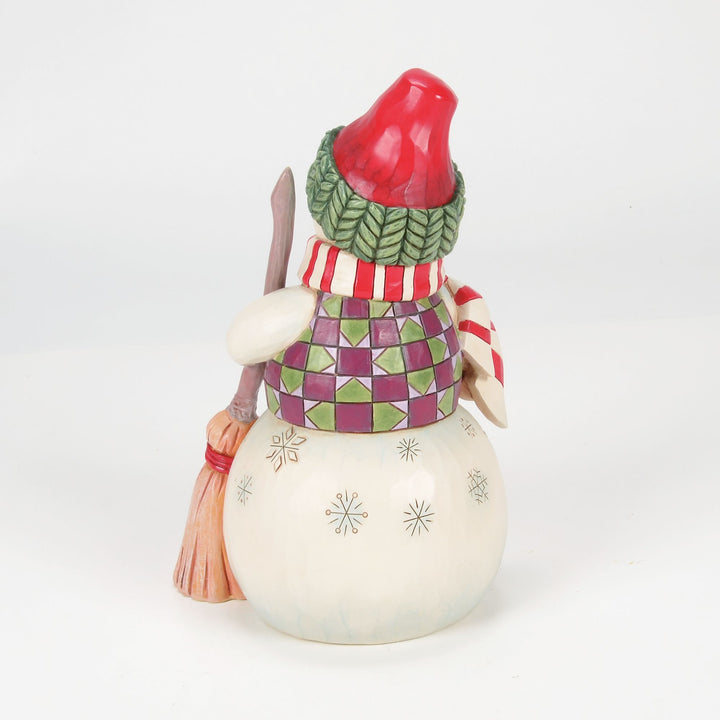 Swept in Love (Snowman with Peeking Dog)