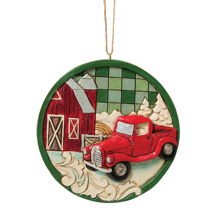 Red Truck Hanging Ornament - heartwood Creek by Jim Shore