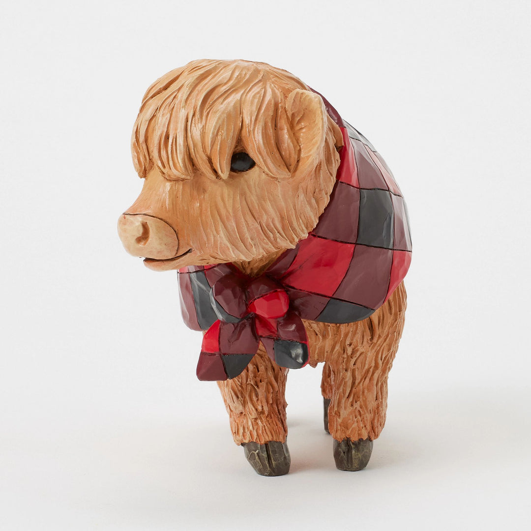 Moo-ti-ful Christmas (Highland Calf Pint Figurine) - Heartwood Creek by Jim Shore