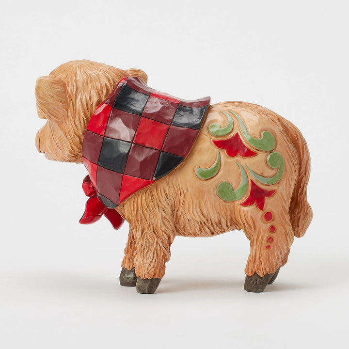 Moo-ti-ful Christmas (Highland Calf Pint Figurine) - Heartwood Creek by Jim Shore