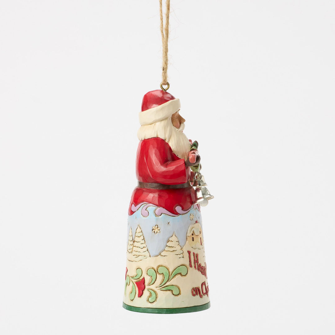 Santa "I Heard the Bells" Hanging Ornament - Heartwood Creek by Jim Shore