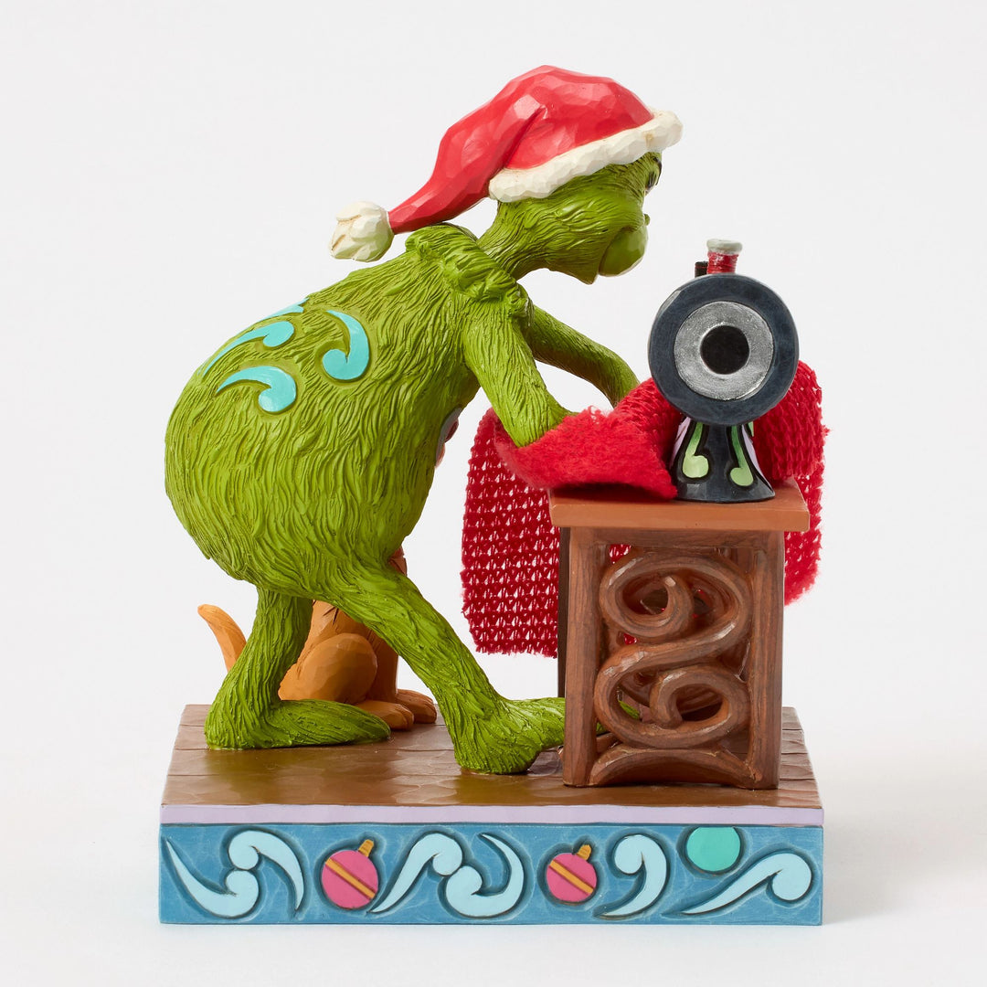 Grinch and Max Sewing a Santa Suit Figurine - The Grinch by Jim Shore