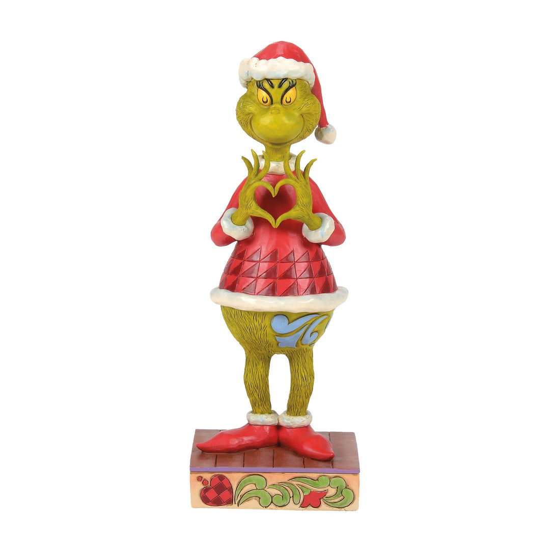 The Grinch with Heart Hands Figurine - The Grinch by Jim Shore Hand Signed