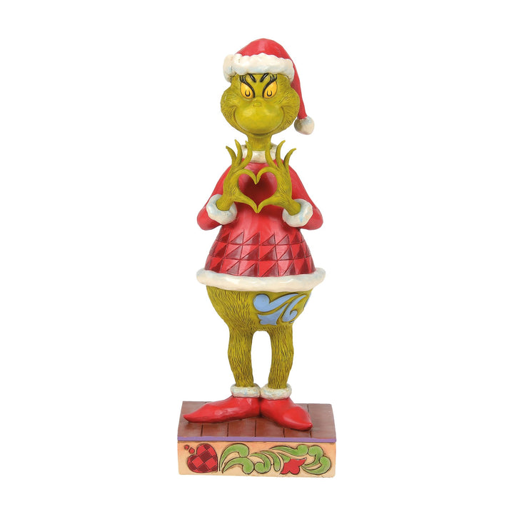 The Grinch with Heart Hands Figurine - The Grinch by Jim Shore Hand Signed