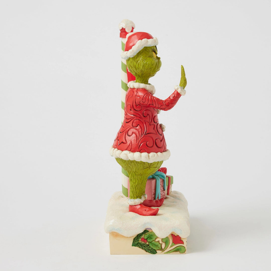 The Grinch with Flashing Stop Sign Figurine - The Grinch by Jim Shore