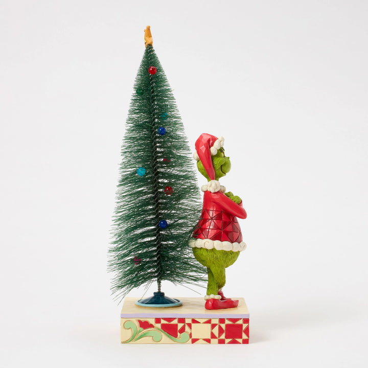 The Grinch with Arms Crossed and a Sisal Tree Figurine - The Grinch by Jim Shore