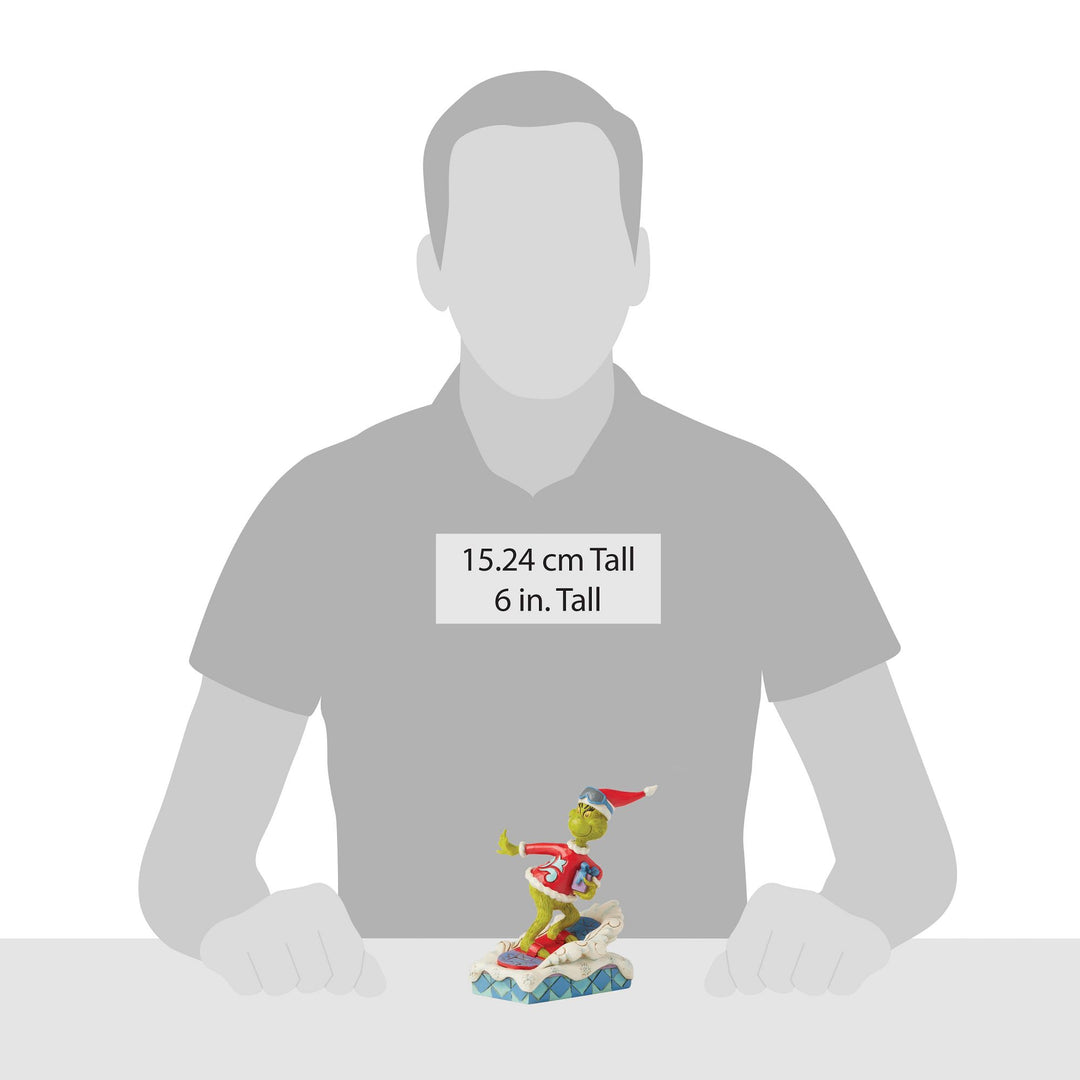 The Grinch Snowboarding Figurine