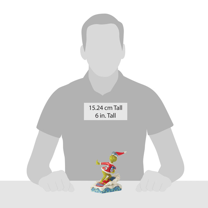 The Grinch Snowboarding Figurine