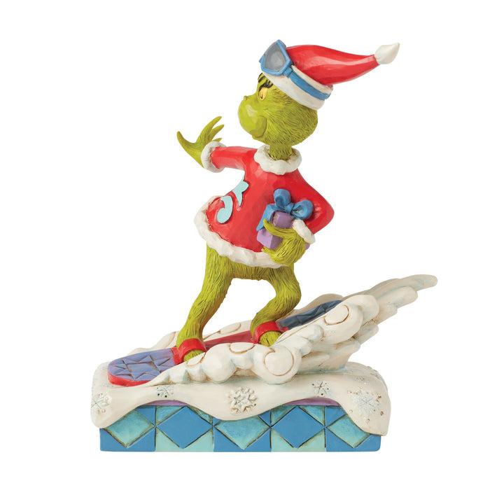 The Grinch Snowboarding Figurine - The Grinch by Jim Shore