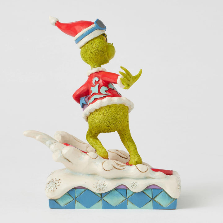 The Grinch Snowboarding Figurine - The Grinch by Jim Shore