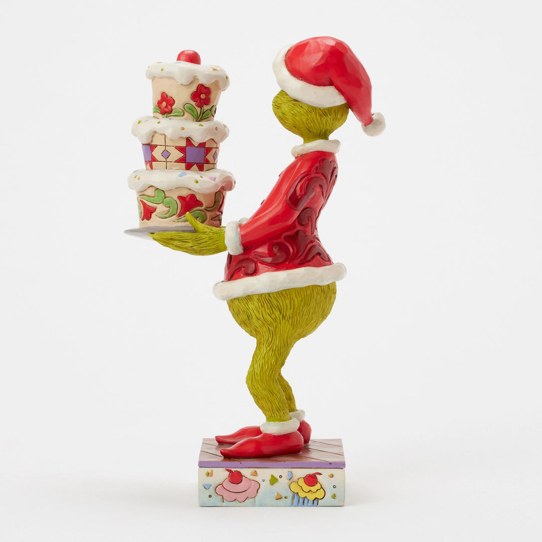 The Grinch with a Grinchy Cake Figurine - The Grinch by Jim Shore