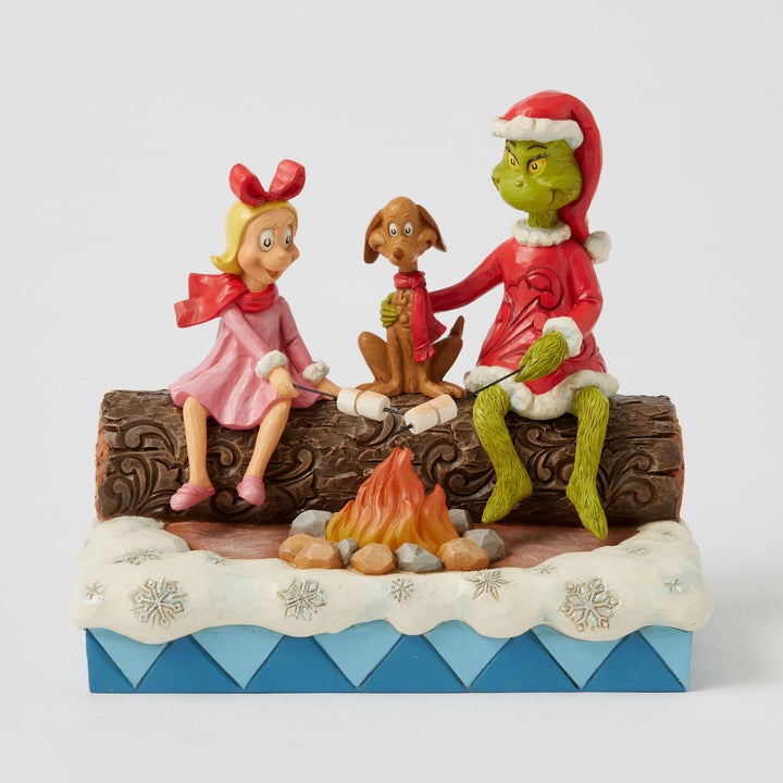 Grinch, Cindy-Lou and Max Roasting Marshmallows LED Figurine