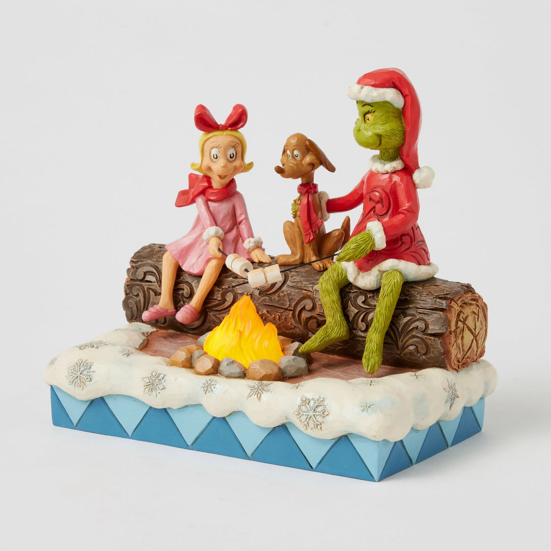 Grinch, Cindy-Lou and Max Roasting Marshmallows LED Figurine