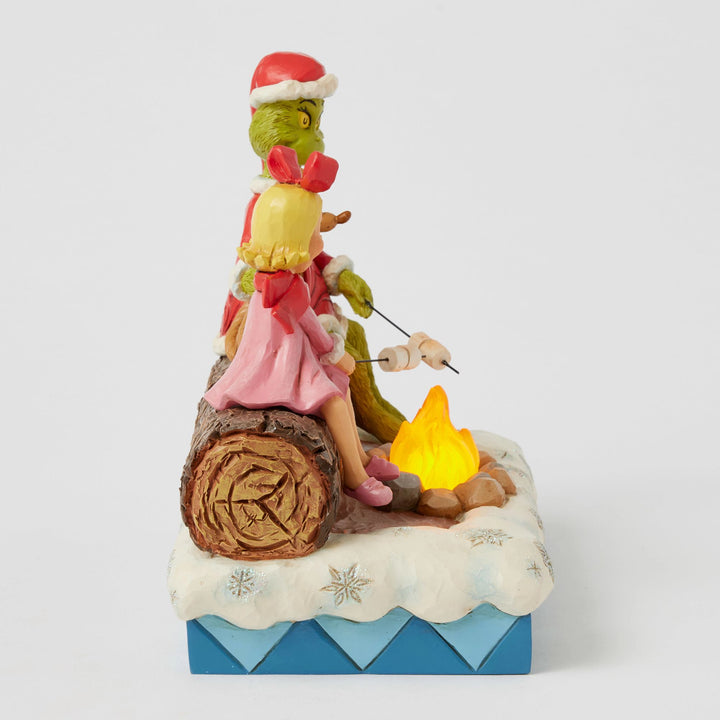 Grinch, Cindy-Lou and Max Roasting Marshmallows LED Figurine