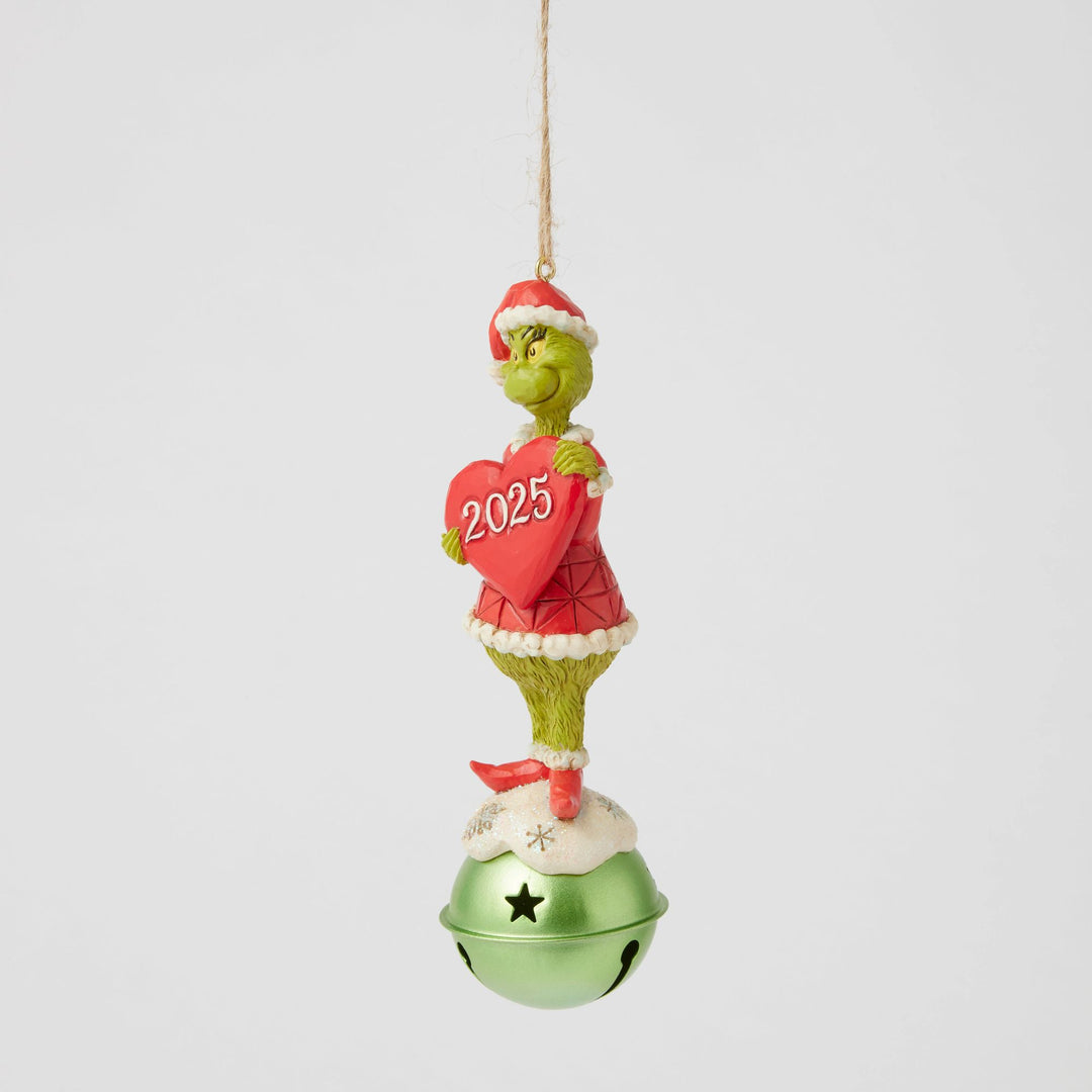 Grinch Holding Bell 2025 Hanging Ornament - The Grinch by Jim Shore