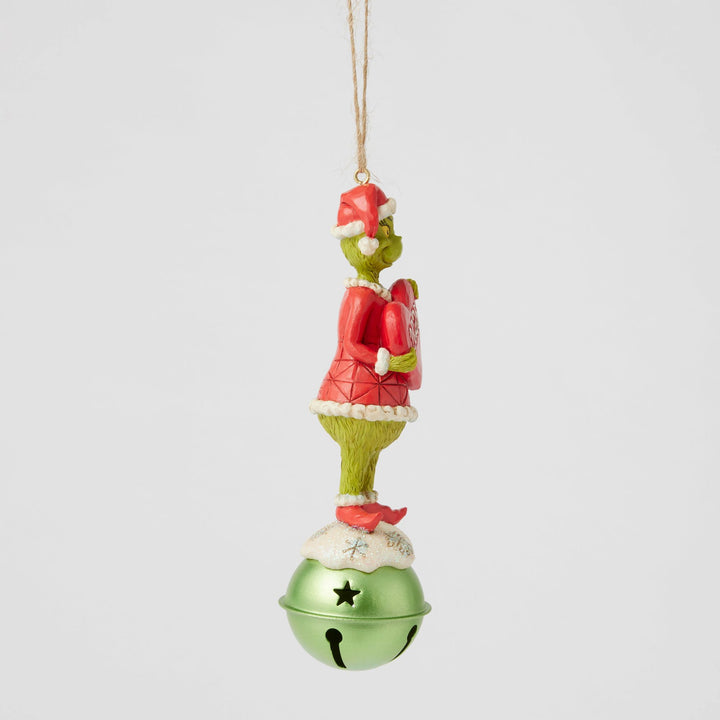 Grinch Holding Bell 2025 Hanging Ornament - The Grinch by Jim Shore