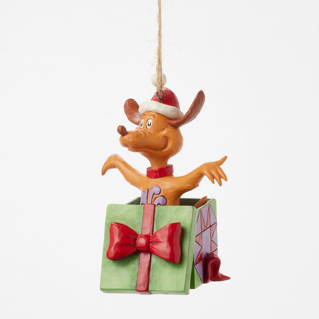 Max in a Present Hanging Ornament - The Grinch by Jim Shore