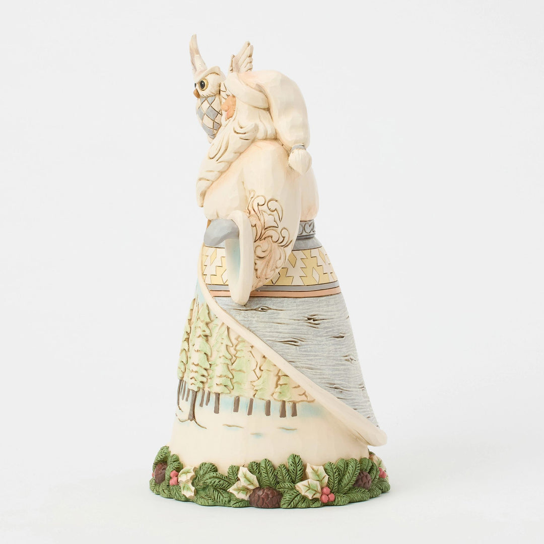 Santa's Woodland Messenger (White Woodland Santa with Owl) - Heartwood Creek byJim Shore