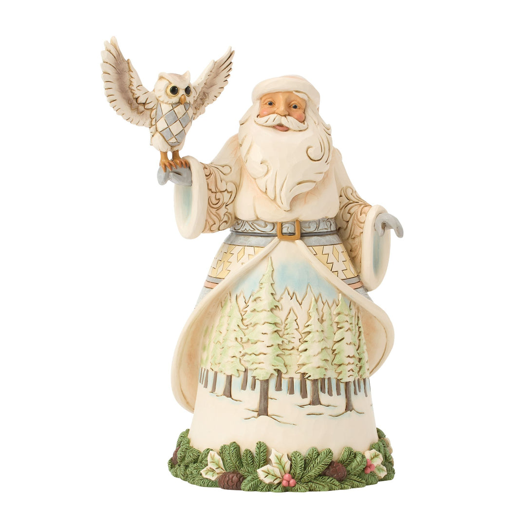 Santa's Woodland Messenger (White Woodland Santa with Owl) - Heartwood Creek byJim Shore