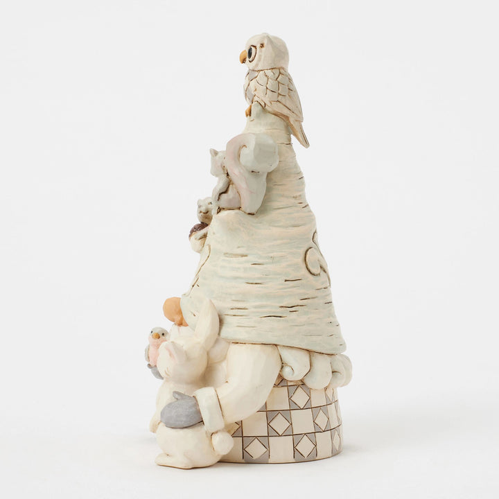 Gnome of the Winter Woods (White Woodland Gnome with Animals on Hat) - HeartwoodCreek by Jim Shore