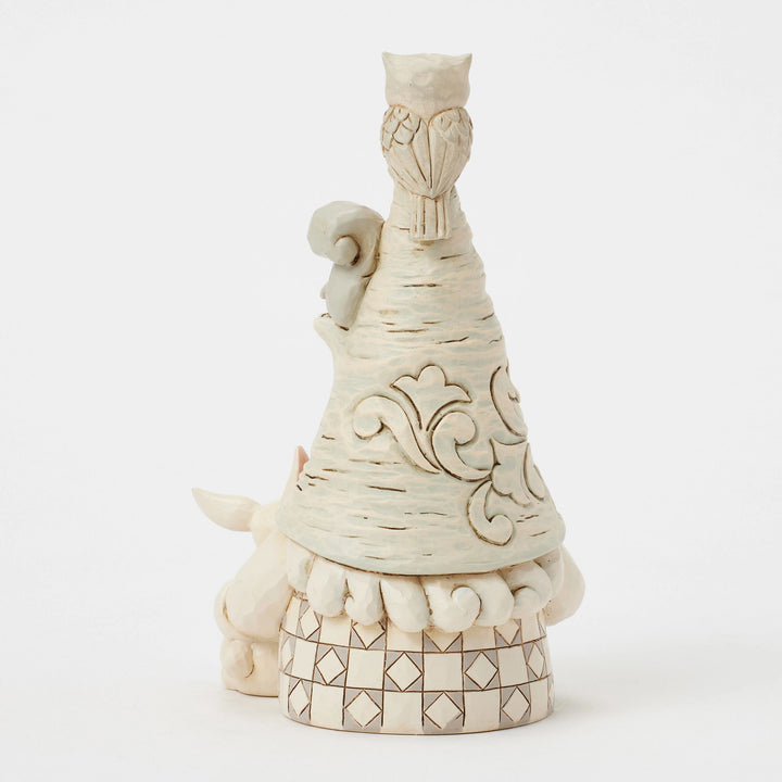 Gnome of the Winter Woods (White Woodland Gnome with Animals on Hat) - Heartwood Creek by Jim Shore