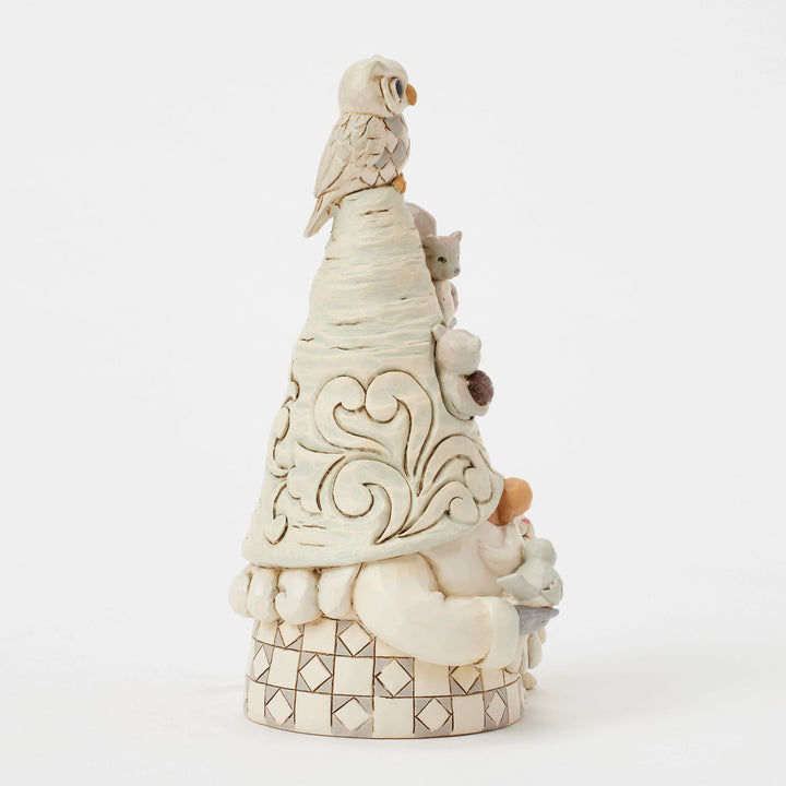 Gnome of the Winter Woods (White Woodland Gnome with Animals on Hat) - HeartwoodCreek by Jim Shore